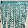 Cortina de seda de lluvia con ondas de cerámica de 1,6 m y borlas curvas en forma de S para bodas, fiestas y joyas