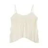 ZA AliExpress moda casual lencería popular europea y americana top para mujer con efecto arrugado en amarillo claro para estilo INS transfronterizo