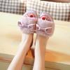 Estilo coreano Handmade Bow Cotton Shoes couro e pele integrada Sapatos de capa quente antiderrapante resistente ao desgaste Sapatos de algodão de pelúcia