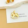 Pingente com Design Completo de Zircônia do Signo de Cavalo, Acessório de Joia DIY, Colar e Pulseira com Acessório de Cavalo Pequeno Fofo Estilo Desenho Animado