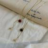 Collar con colgante de cadena de suéter largo de otoño e invierno con piedra de ojo de tigre y nuevo temperamento, ligero y de lujo, de gran sentido, accesorios para mujer