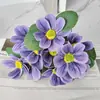 Flores Artificiais, Margaridas Pequenas, Flores Gerbera para Casamentos, Decorações de Vaso para Sala de Estar, Flores Artificiais de Haste Única, Buquês de Violetas para Decoração