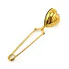 Fabricante original bola de té de acero inoxidable 304, filtro de té de malla portátil, colador de té chapado en oro al por mayor
