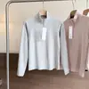 Nuevo Jersey Polar Elástico Versátil de Color Sólido con Media Cremallera para Mujer 13720