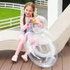 Pato Transparente Anillo de Natación Asiento para Niños Anillo de Natación para Bebé Anillo de Natación Inflable de PVC Salvavidas de Natación Anillo para Axilas