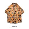 Desejo havaiano camisa estampada homens verão solto retro Hong Kong estilo design manga curta camisa casal comércio exterior