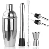 Set de Coctelera de Acero Inoxidable para Productos Nuevos Transfronterizos Vaso Mezclador Herramienta de Coctelería para Bar Set Completo