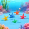 Estrellas de mar coloridas Musgo adornos de micropaísaje artesanías de resina pequeños adornos Mediterráneo accesorios para carcasa de teléfono móvil
