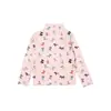 Camiseta de Manga Larga para Niña 2026 Otoño Nuevo Estilo Coreano Cuello Semi-Alto Camiseta Básica Estampada para Niñas, Amigable con la Piel y Transpirable Manga Larga