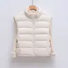Chaleco Acolchado de Plumas 90% Pinghu Chixin Nuevo Otoño/Invierno Chaleco de Plumas Ligero para Persona Pequeña Chaleco Simple