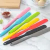 Espátula longa de silicone com núcleo de aço tudo incluído tamanho pequeno uma espátula de geleia queijo beijador de manteiga faca de espalhar bolo
