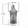 Lâmpada Quadrada Mini Transparente Lâmpada de Vela Digital LED Enfeites de Decoração de Mesa Lâmpada de Vento Vela Transparente de Natal