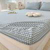 Cubrecama de algodón lavado de color sólido, cubrecama cepillado de tres piezas para el hogar, funda protectora de colchón Simmons con todo incluido, cubrecama Nantong