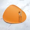 Manopla Nórdica de Couro Sintético Isolante Térmico, Jogo Americano Impermeável e à Prova de Óleo, Tapete Anti-engomar, Porta-copos para Restaurante, Base para Tigela Triangular