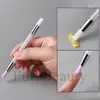 Full Beauty Transfronterizo Nuevo Modelo Pluma para Uñas Doble Punta Presionable Angular Cuarzo Silicona Herramienta de Pulido de Uñas