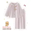 Pijama para niñas, algodón nube, manga larga, para primavera y otoño, para niños mayores, ropa de casa con aire acondicionado para niños, nuevo conjunto 2026