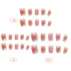 Estilo Francés Mariposa Ojo de Gato Alta Calidad Elegante Femenino Estilo Hermana Real Iluminador Arte de Uñas Cortas 30-t Uñas Postizas