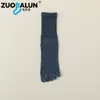 Calcetines Zobaren de Cinco Dedos Algodón Puro Absorbentes de Sudor Sin Costuras de Dedos Divididos Antibacterianos Desodorantes Calcetines Largos para Dedos Todo Algodón Media Pantorrilla Calcetines para Mujer