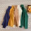 Suéter de cuello alto elástico suave y encerado para niños y niñas, camisa de lana fina para otoño e invierno, nuevo