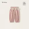 Roupa Infantil Bangxuan Calça Xadrez de Verão para Meninas, Calça Longa para Bebês Meninas, Calça Casual Infantil com Renda, Calça Anti-Mosquito para Meninas