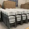 Fábrica de Origen Durable HDPE Moldeo por Soplado Silla Blanca Plástico Plegable Respaldo Plegable Silla para Puesto Exterior Centro Comercial
