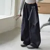 Pantalones Casuales de Otoño para Niñas Medianas y Grandes Primavera y Otoño Nueva Ropa Infantil Niñas Pantalones Cargo Bandana Sueltos Versátiles Elegantes