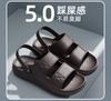 2025 Nuevas Sandalias para Hombre Antideslizantes Verano Casual Papá de Mediana Edad Sandalias de Playa Ropa Exterior Sandalias Casuales para Conducir