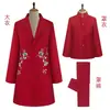 Manto Feminino, Túnica Chinesa Casual Moderna de Alto Padrão, Conjunto de Três Peças para Idosos, para Funerais e Velórios