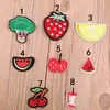 Venta al por mayor transfronteriza de parches bordados, parches bordados por computadora, parches de fresas de frutas y verduras, parches de decoración para ropa, parches de aplicación