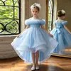 Atacado transfronteiriço de vestidos para meninas estilo europeu e americano, incluindo vestidos de baile longos, vestidos para apresentações de piano, vestidos de hostess e vestidos de dama de honra.