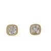 Pendientes cuadrados de circonita bañados en oro y cobre para mujer, nuevo estilo, ligeros, lujosos, de moda, con temperamento Super Flash, pendientes de aguja de plata 925.