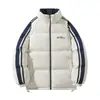 Chaqueta de algodón reversible, engrosada y con forro polar para actividades invernales al aire libre, con cuello alto y diseño reversible, adecuada para hombres