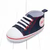 Zapatos Suaves para Bebé con Suela Blanda, Lona Sencilla, Zapatos para Caminar de Bebé, Color Sólido Línea de Agua, Nuevo Modelo Primavera y Otoño, Con Cordones Antideslizantes