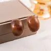 Brincos Geométricos Estilo Maillard Retrô com Estampa de Leopardo, Brincos Elegantes com Gotejamento de Óleo para Outono e Inverno, Brincos Únicos de Alto Padrão para Mulheres