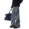 Pantalones de traje plisados con caída para primavera para hombre altos con capas de microcapas Pantalones casuales avanzados de pierna ancha talla grande