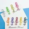 Clips para Papel Musical Coloridos de Venta Caliente Transfronteriza, Clips de Forma Especial, Clips de Metal Recubiertos de Plástico, Suministros de Oficina
