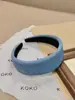 Diadema Trenzada de Mezclilla Retro Casual Estrella Diadema de Gama Alta de Corona Alta Pasador para Lavado de Cara