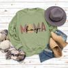 Menino da mamãe moda europeia e americana gola redonda plus size novo suéter feminino comércio exterior com estampa de desejo suéter solto atacado