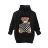 Comercio exterior [Jin Yong] fabricantes al por mayor suéter para niños cuello de tortuga camisa base de punto más terciopelo gruesa elástica camisa AliExpress