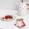 Juego de Té de la Tarde Corazón de Chica Transfronterizo Taza de Agua para el Hogar Tetera Ins Simple Lindo Regalo de Acompañamiento Juego de Tazas de Café