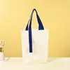 Bolsas de Lona com Fita Personalizadas Transfronteiriças para Publicidade e Compras, Sacolas de Lona Grandes em Branco Feitas Sob Medida