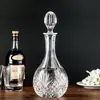 Botella de Vino de Cristal Estilo Europeo Botella de Vino de Whisky Vidrio de Whisky Tallado Vajilla para Vino Tinto del Hogar Juego de Vino