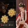 Hanfu tocado dorado estilo antiguo Dunhuang Apsara hada estilo Tang ricos accesorios para el cabello corte borla cabello grande Corona Corona femenino