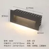 Luminária de Chão Embutida Impermeável para Exterior Luminária de Degrau para Exterior Corredor de Degraus Canto de Escada Sensor de Corpo Humano Luminária de Degrau