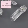 Transparente Hairpin Verão Das Mulheres Voltar Head Bangs Clip Temperamento Hairpin Simples Disco Hair Grip Clip Headwear