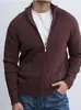 Suéter de punto trenzado retro americano con media cremallera y cuello alto para mujer, otoño e invierno, estilo old money, top base de punto suave y acogedor