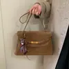 Maletín de Hombro de Cuero Suave Retro, Bolso Cruzado Casual de Gran Capacidad de Alta Gama, Bolso Sencillo de Platino para Viajes Diarios