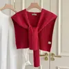 Chal de Alta Gama con Chaleco de Punto Pequeño, Color Sólido, Nuevo Estilo Primavera y Otoño, Protector de Cuello Versátil para Vestir en Capas, Chal Pequeño, Cuello Falso