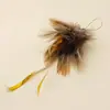 Blf Cabeza de Gato Atada a Mano Juguetes para Gatos Atados con Mosca Suministros para Mascotas Artesanías de Plumas Juguetes para Mascotas