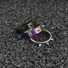 Anillo de acero inoxidable de tres puntas con clavos de autodefensa anti-lobo con púas, anillo de acero de titanio, productos de moda para amantes de los anillos.